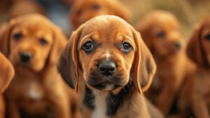 all brown beagle puppy